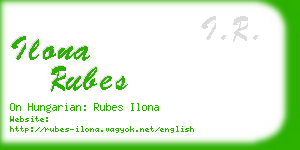 ilona rubes business card